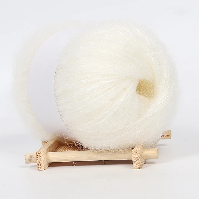 Joyzan Wool Yarn, Soft Mohair Knitting Warm Angola Mohair Long Wool Yarn  for DIY Crocheting Shawl Scarf Socks Hats Sweater Arm Knitting Thick  Refined