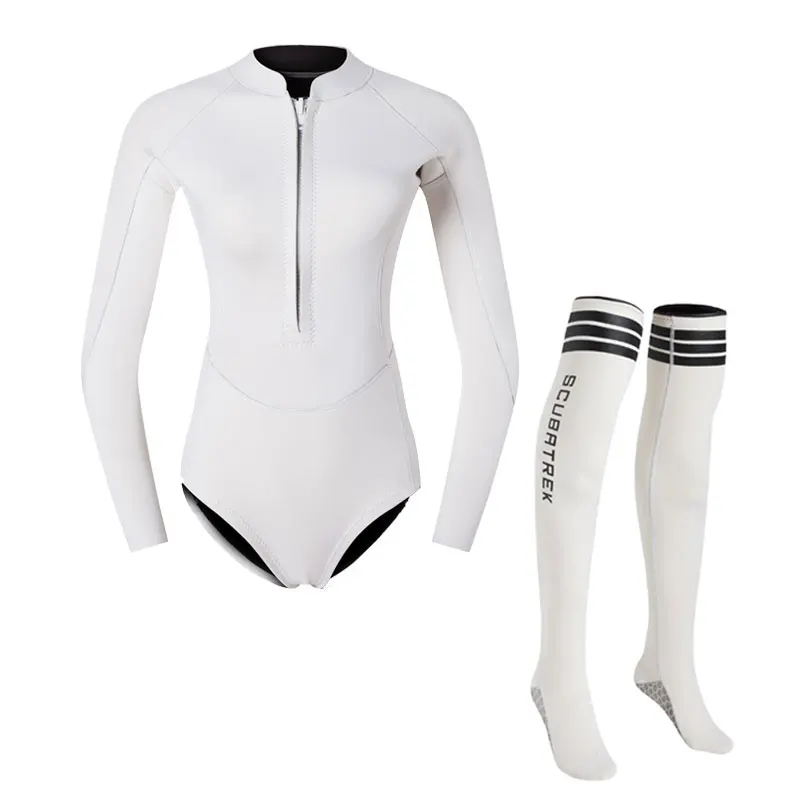 В обтяжку Женская 2 мм ЧР Гидрокостюм из неопрена цельный солнце-устойчивы | Спорт