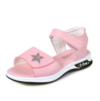 

Girls Sandals New Summer Leather Kids Sandals Baby Girl Student Princess Shoes Children's Beach Sandals Star