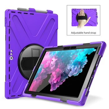 

360 Rotating Tablet Stand Back Case For Microsoft Surface Pro 7 6 5 4 Case Kids Safe Shockproof Heavy Protective Case