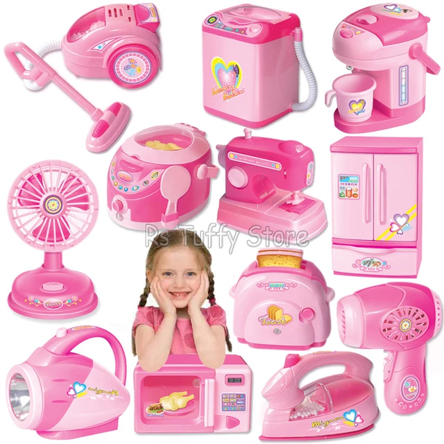 12pcs/set Kids Play House Household Appliances Toys Girls Simulation Mini  Kitchen Items Light-up and Sound Toy Kit for Baby Gift - AliExpress