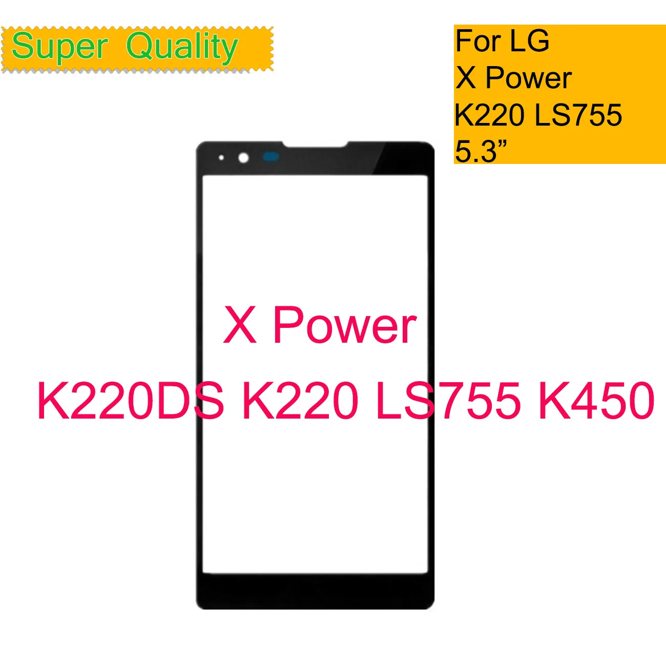10 шт./лот для LG X Power K220DS K220 LS755 K450 сенсорный экран передняя стеклянная панель