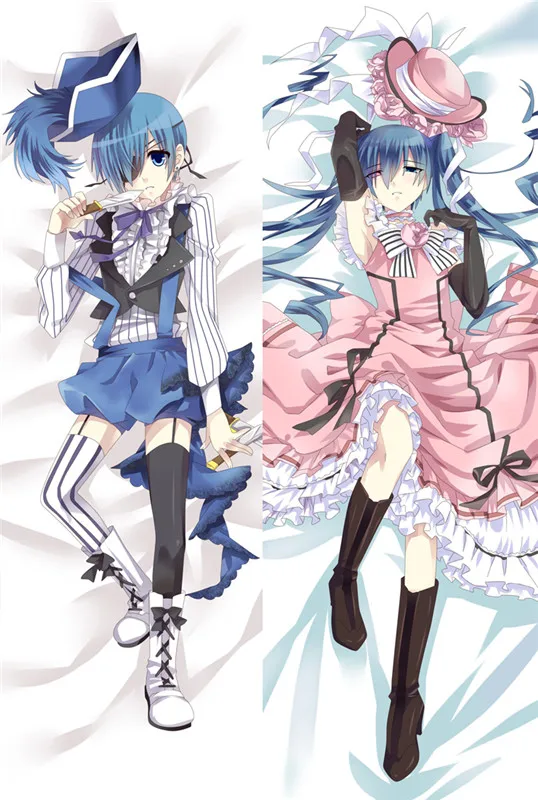 2 Аниме Dakimakura тело Kuroshitsuji Черный дворецкий Ciel 150x50 см 100x35 см наволочка манга 1 - Цвет: 2