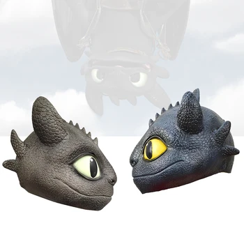 

Toothless Cosplay Costume How to Train Your Dragon Face Mask Latex Night Fury Halloween Christmas Party Carnival Costume Props