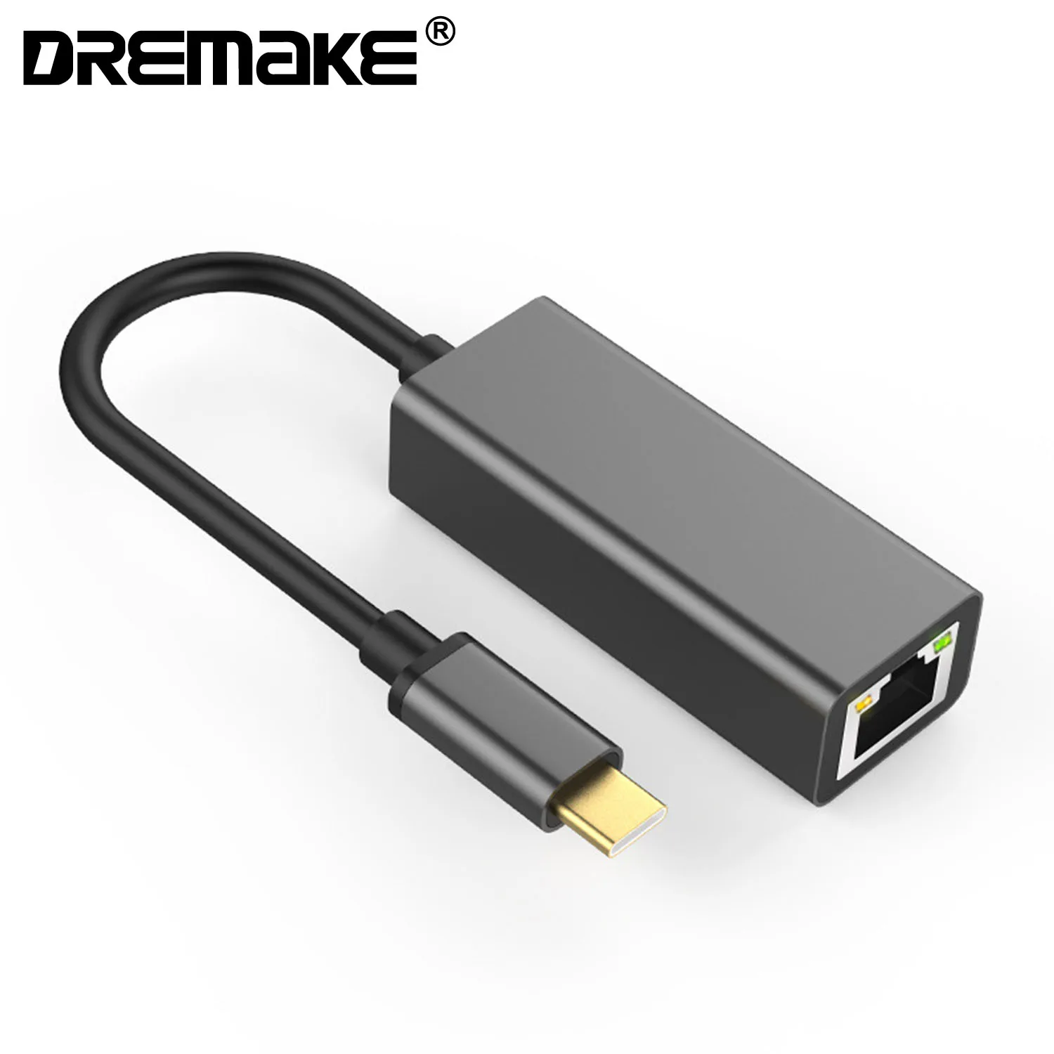 Адаптер USB C-Ethernet адаптер сетевой LAN RJ45-Type C до 10/100/1000 Мбит/с гигабитная