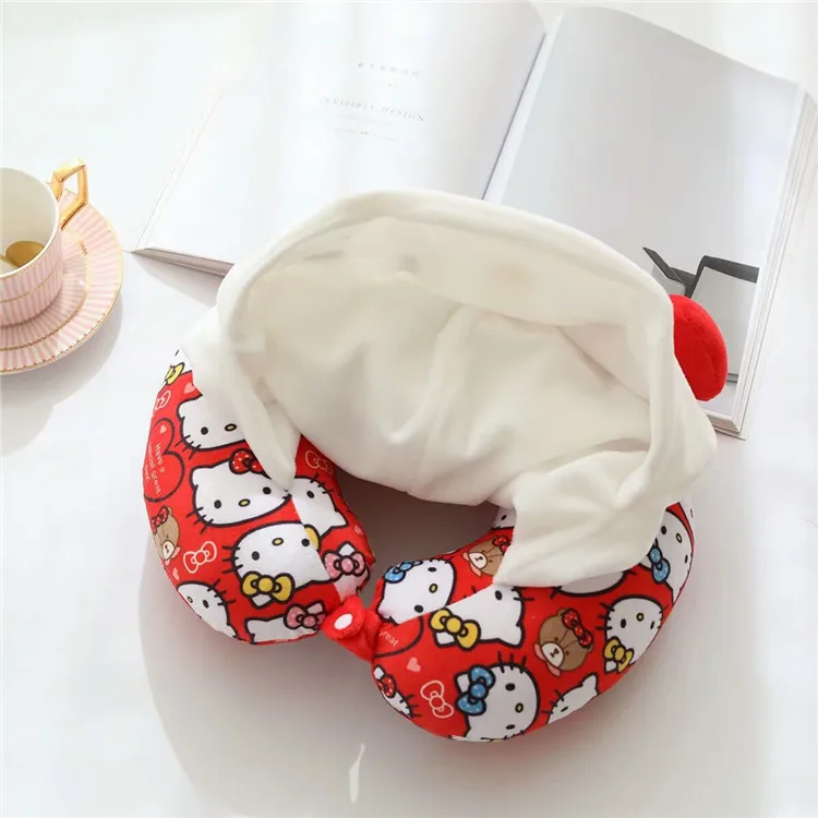 Милая плюшевая игрушка мультяшная Мелодия Cinnamoroll со шляпой стерео u-образная Подушка Мягкая набивная подушка для шеи подарок на день рождения Рождество#3578