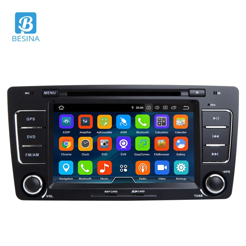 Top Besina 8 Inch Android 9.0 Car DVD Player For Skoda Octavia 2012 2013 A 5 A5 Yeti Fabia GPS Radio 4G+32G Multimedia Octa Cores 1