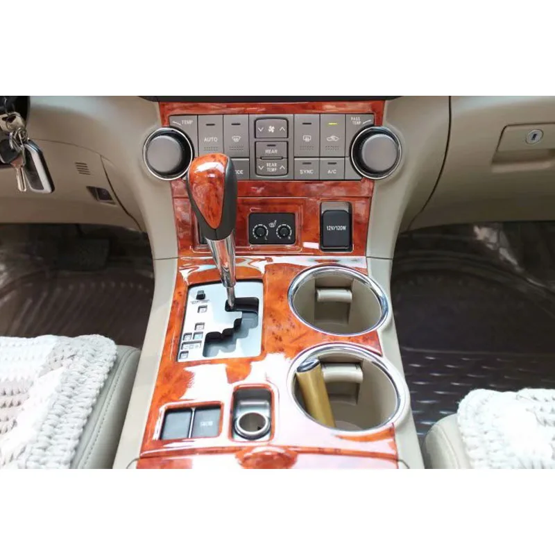 15 шт. Автомобильная интерьерная приборная панель для рычага переключения передач накладка наклейки комплект для Toyota Highlander 2009- Аксессуары для стайлинга автомобилей