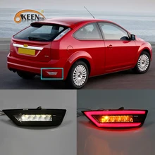 2 adet Led arka tampon reflektör işıkları Ford Focus Hatchback için klasik 2009 2010 2011 2012 2013 arka sis fren dönüş sinyal lambası