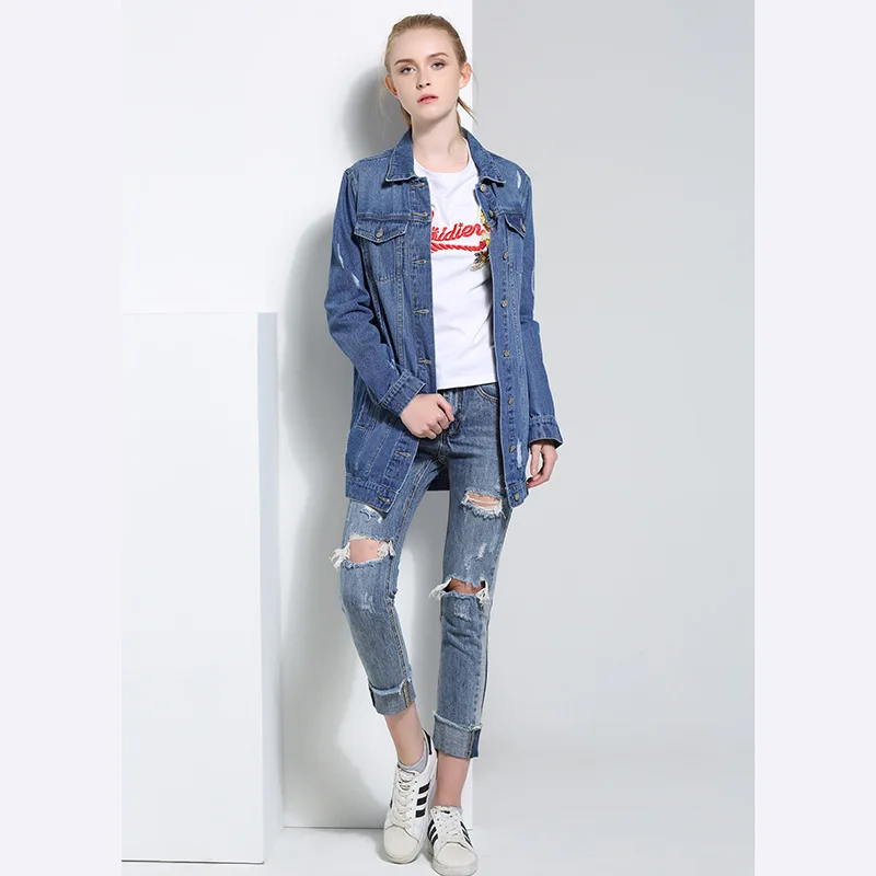 

Hot Selling European And American-Style INS Net Red Cowboy Jacket Baseball Uniform Plus-sized Jacket Women's