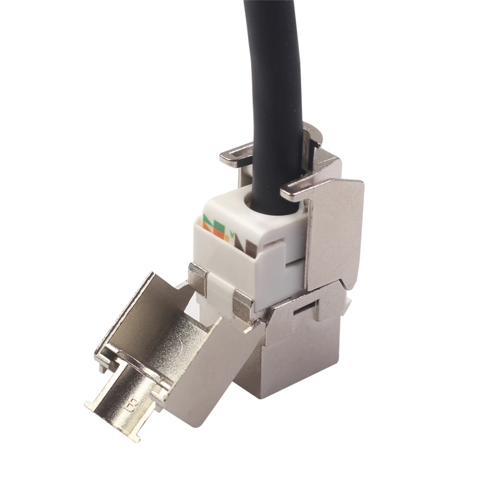 Сетевой модуль RJ45 Cat5e Cat6 Cat6A с разъемом Keystone полностью защищенный на 360 градусов