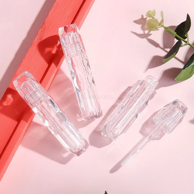 

100pcs/lot 3ml Crystal Clear Lip Gloss Tube Empty Diamond Liquid Lipstick Bottle Cosmetic Lipgloss Packaging Containers