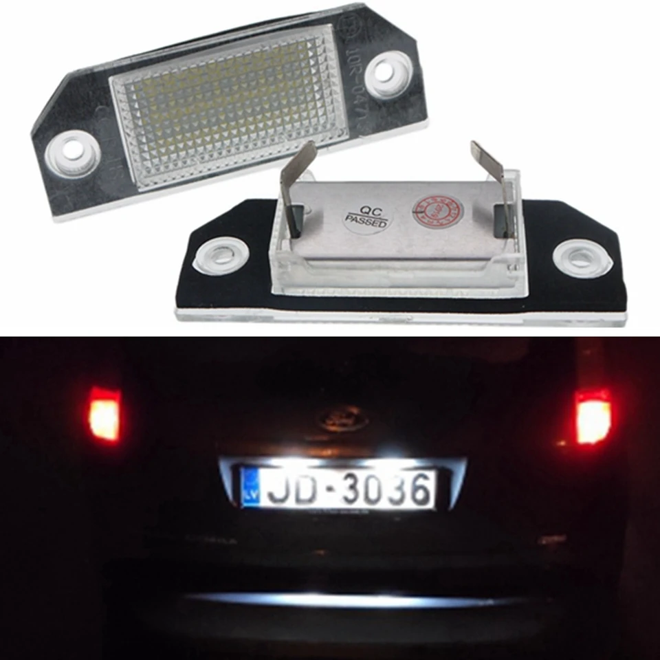 2pcs For Ford Focus C-MAX I 03 07 MK2 2003-2008 No Error Car Led Number License Plate Light Lamps Accessories | Автомобили и