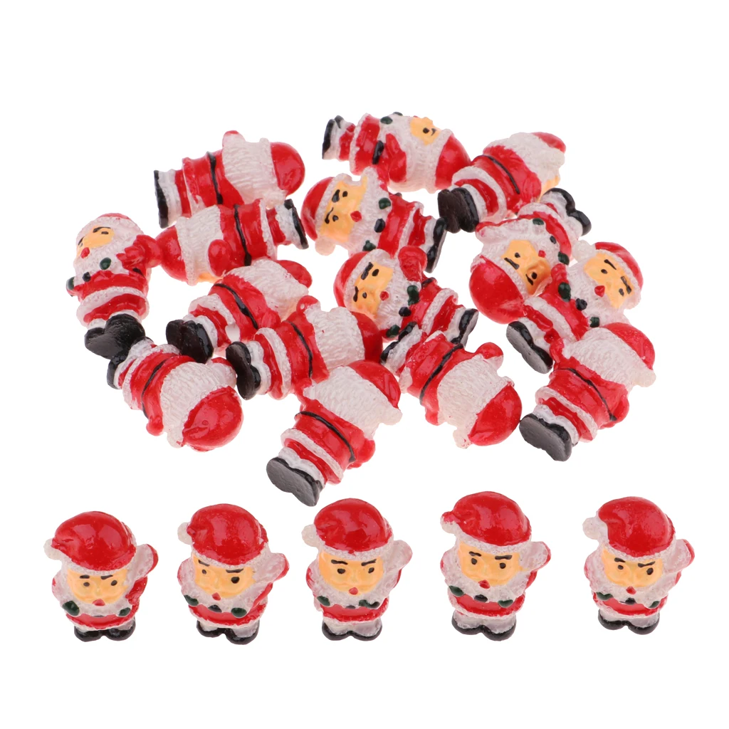 20 Pieces Dollhouse Miniature Santa Claus Room Garden Decoration Accessories Suitable for 1:12 Miniature Dollhouse
