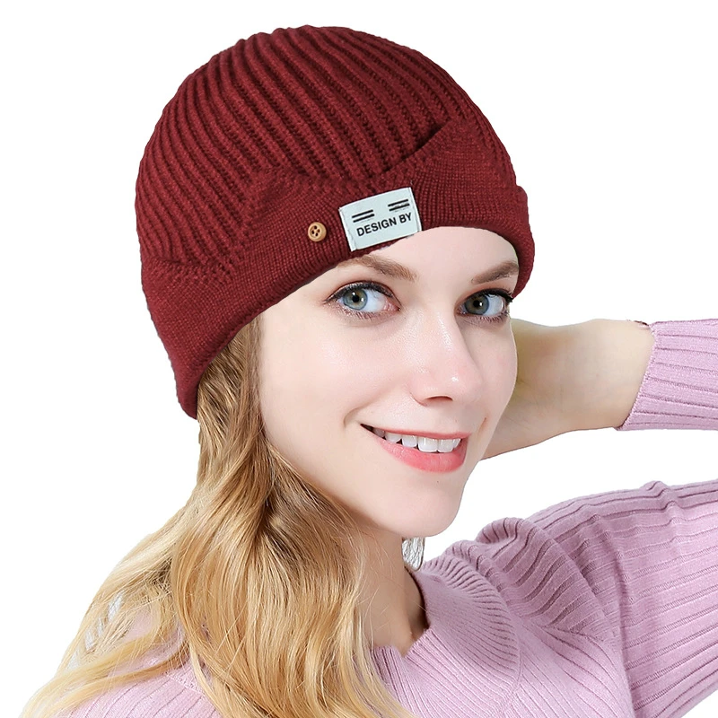 

Women New Wool Cap Role-playing Crown Knit Hat Men and Women Autumn and Winter Warm Knit Hats Hedging Cap Ski Caps