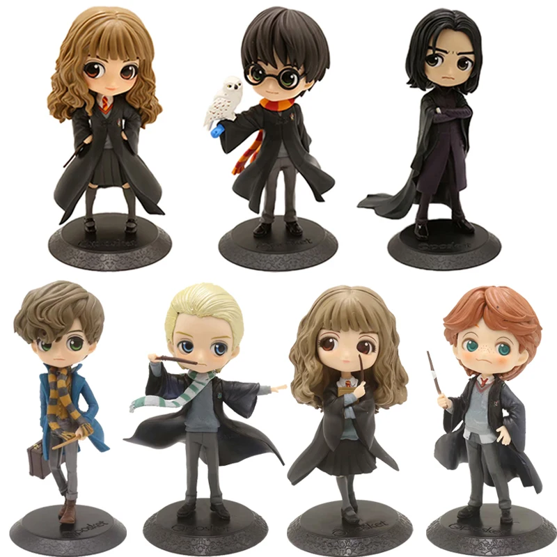 QPosket Big Eyes Potter Snape Granger Weasley Malfoy Newt Action Figure Toy Doll Gift for Christmas