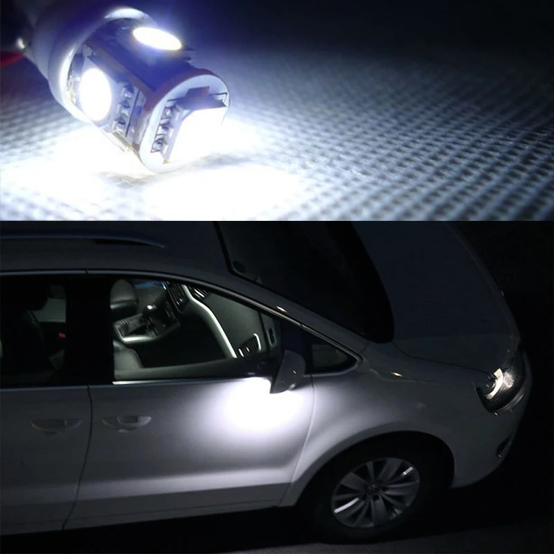 2/5/за штуку Бесплатная доставка AC/Dc 12v Led Автомобильный сигнальный светильник T10 5050
