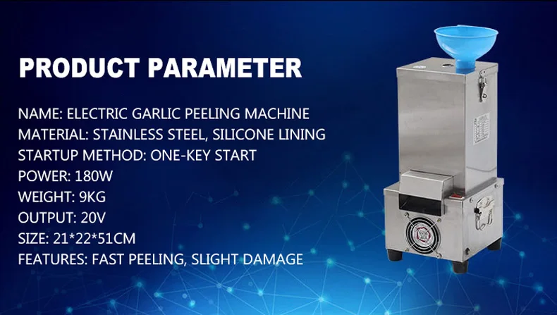 Description Picture 3 of itemAutomatic Garlic Peeling Machine Household Electric Garlic Peeler Sheller Small Electric Garlic pelador de papas