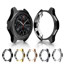 Chapeamento caso protetor para samsung galaxy assista 46mm 42mm protetor quadro capa macia tpu escudo para samsung 46/42 relógio inteligente