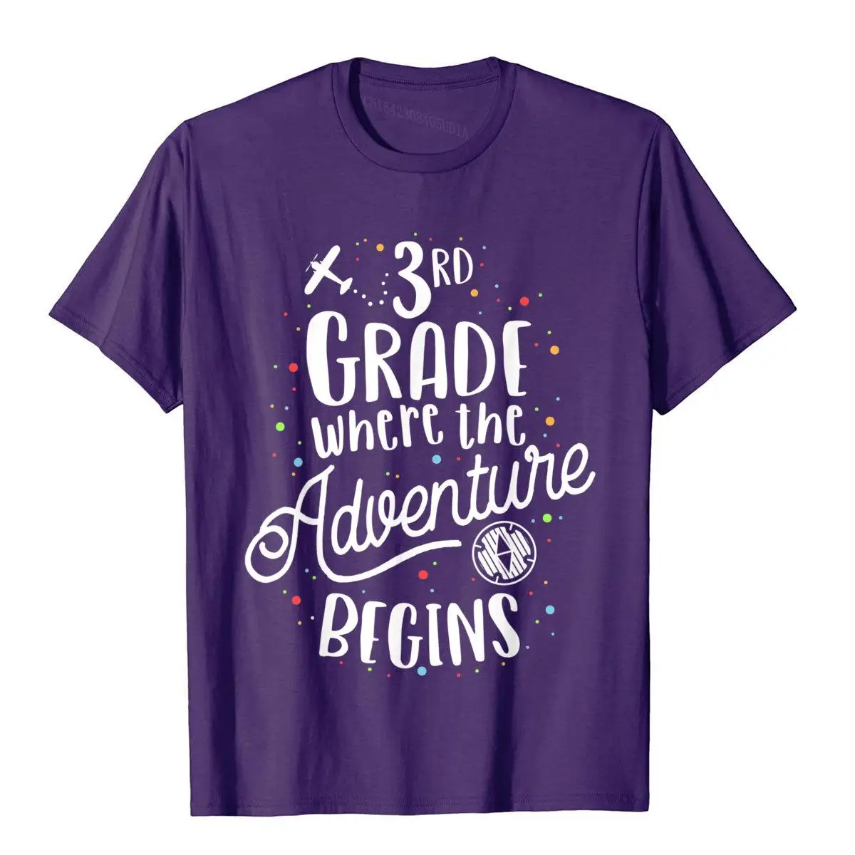 3rd Grade Where The Adventure Begins Third Kids Teacher T-Shirt__B8360purple