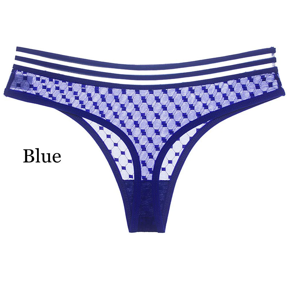 blue EIE, сексуальное женское Бесшовное нижнее белье, кружевные стринги, танга, трусики, женские хлопковые трусы, Calcinha, Сексуальное белье - Цвет: blue