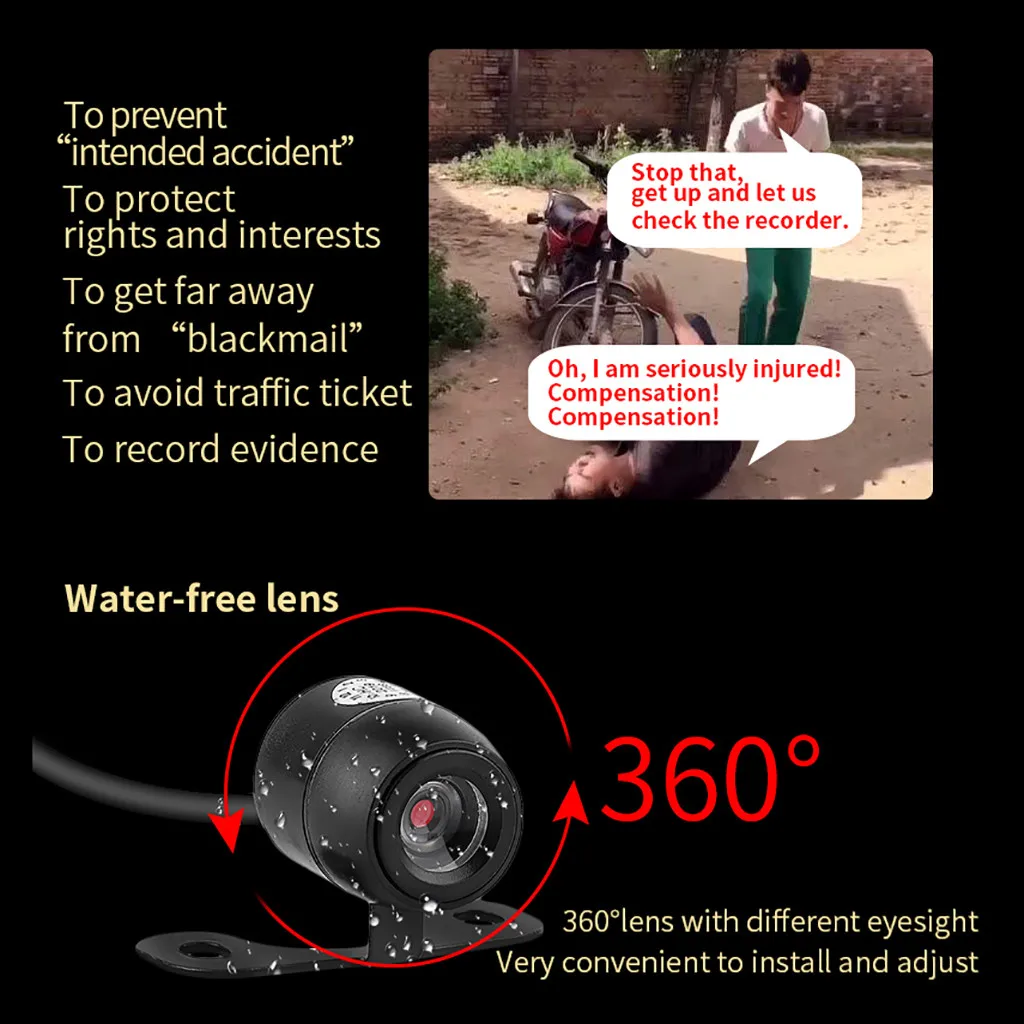 SE100 3," lcd Full HD 1080P мотоцикл dvr видеорегистратор Передняя камера заднего вида видео рекордер мотоцикл видеорегистратор ночного видения камера