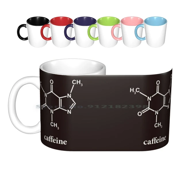 Molecole tazze in ceramica tazze da caffè tazza da tè al latte  trimetilxantina molecola struttura molecolare legami Formula chimica -  AliExpress