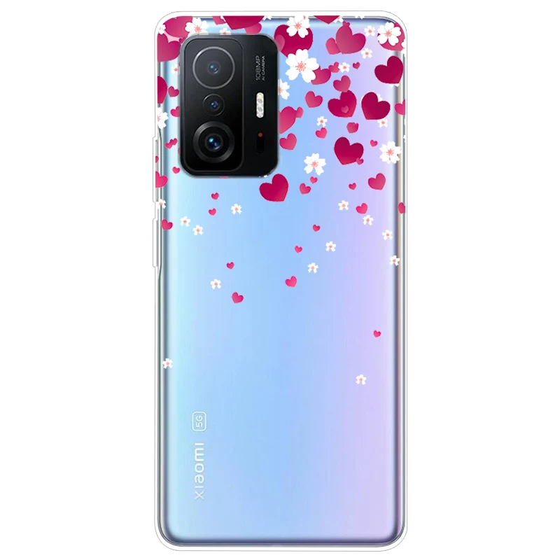 Soft TPU Silicone Clear Cartoon Case for Xiaomi 11T Pro - Transparent Protective Phone Cover