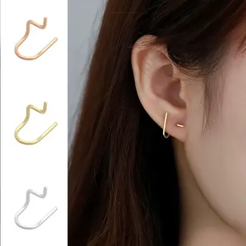 

Extra Small Twist In Earrings S925 Sterling , Gold Or Rose Gold Plate Spiral Threader Earrings Women Girls Fashion Jewelry