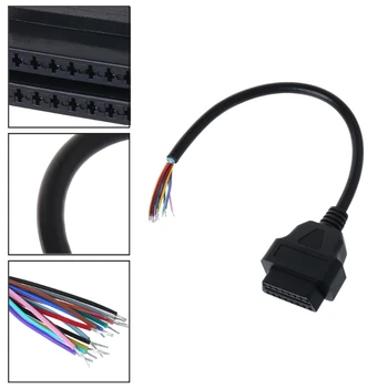 

OBD2 16Pin Female Extension Opening Cable Car Diagnostic Interface Connector Car