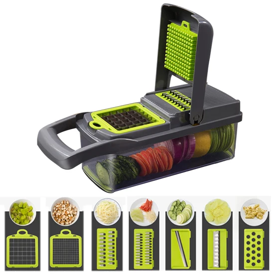 Multifunctional Vegetables Artifact Cut Diced Potato Wire Cutter Grater Household Potato Chips Slice Kitchen Grater