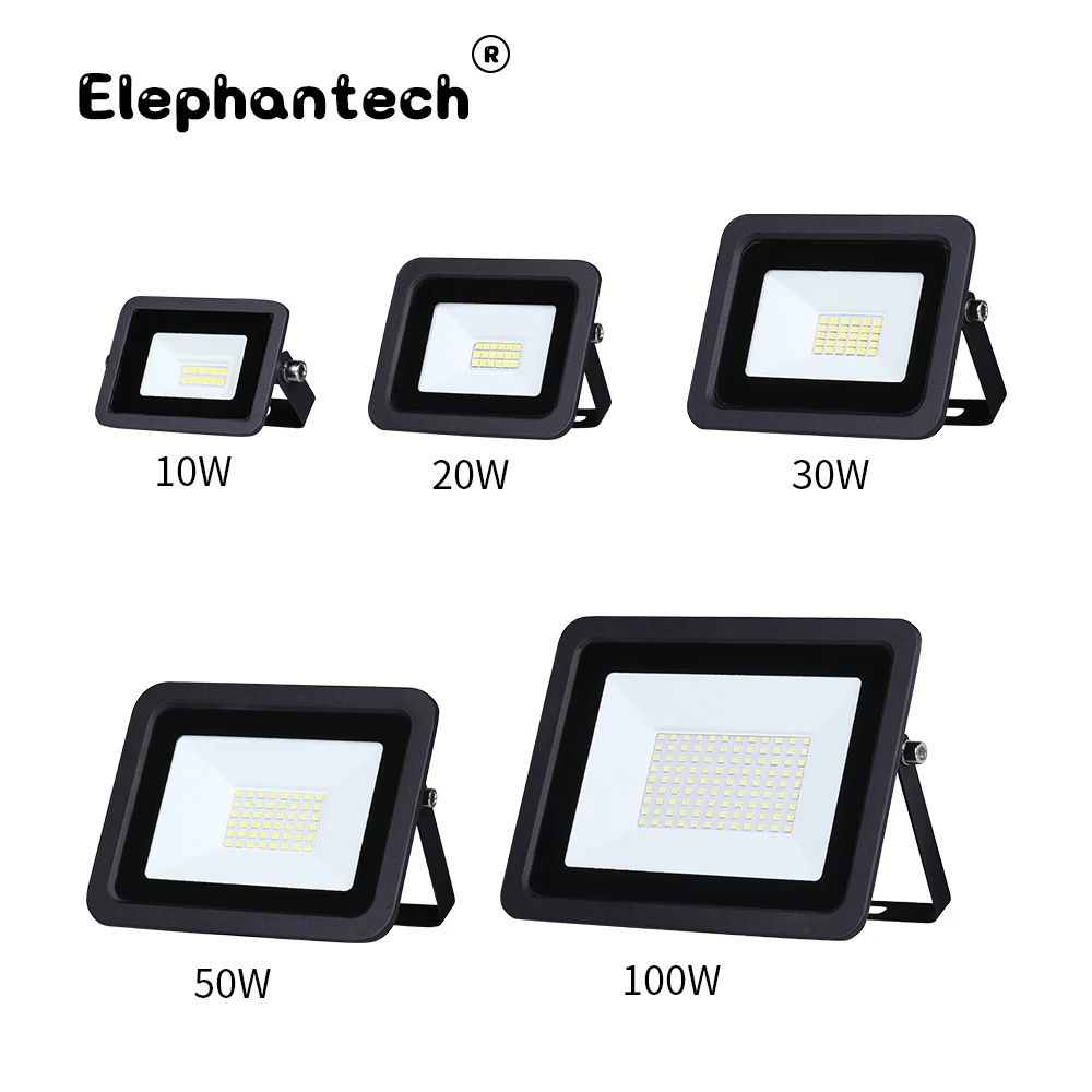 LED Flood Light 10W 20W 30W 50W 100W Floodlight AC 220V Outdoor Lighting Reflector Spotlight IP68 Waterproof Wall Floodlights