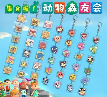 

New Animal Crossing Surrounding String Keychain Pendant Acrylic Lanyard 6 Pendant Keychains Around Animal Crossing