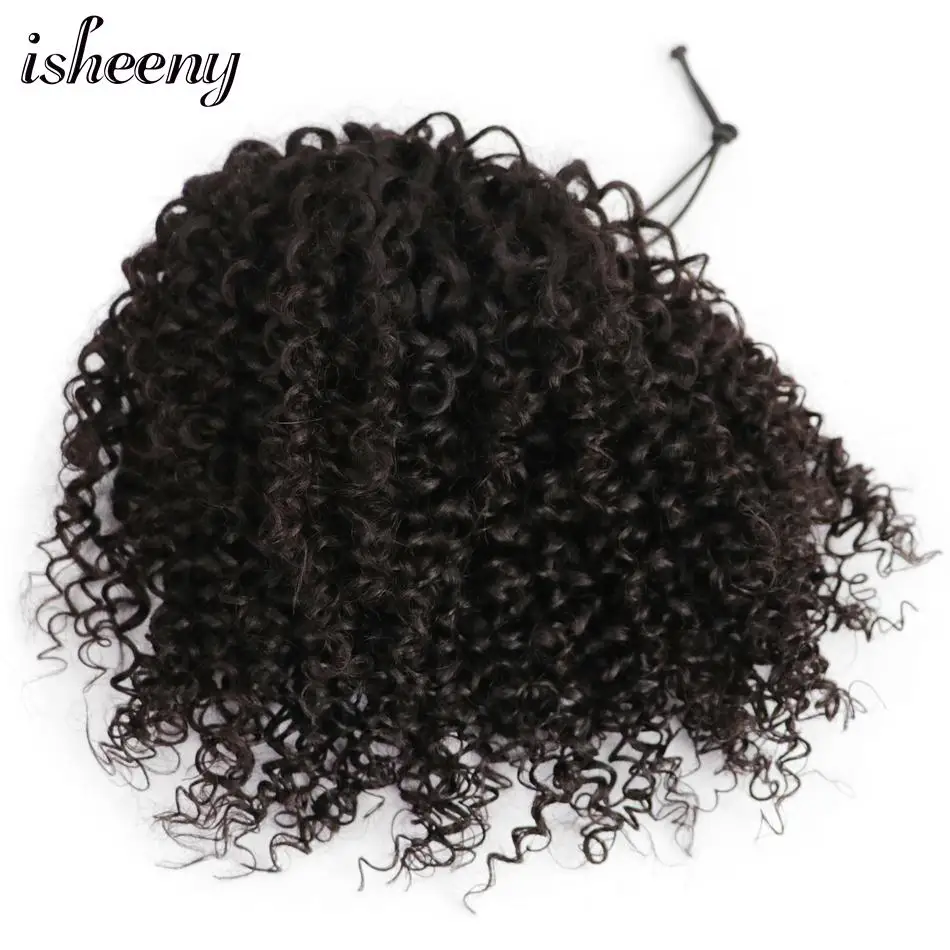 Isheeny Afro Kinky Curly Ponytail Extensions Clip Ins 8