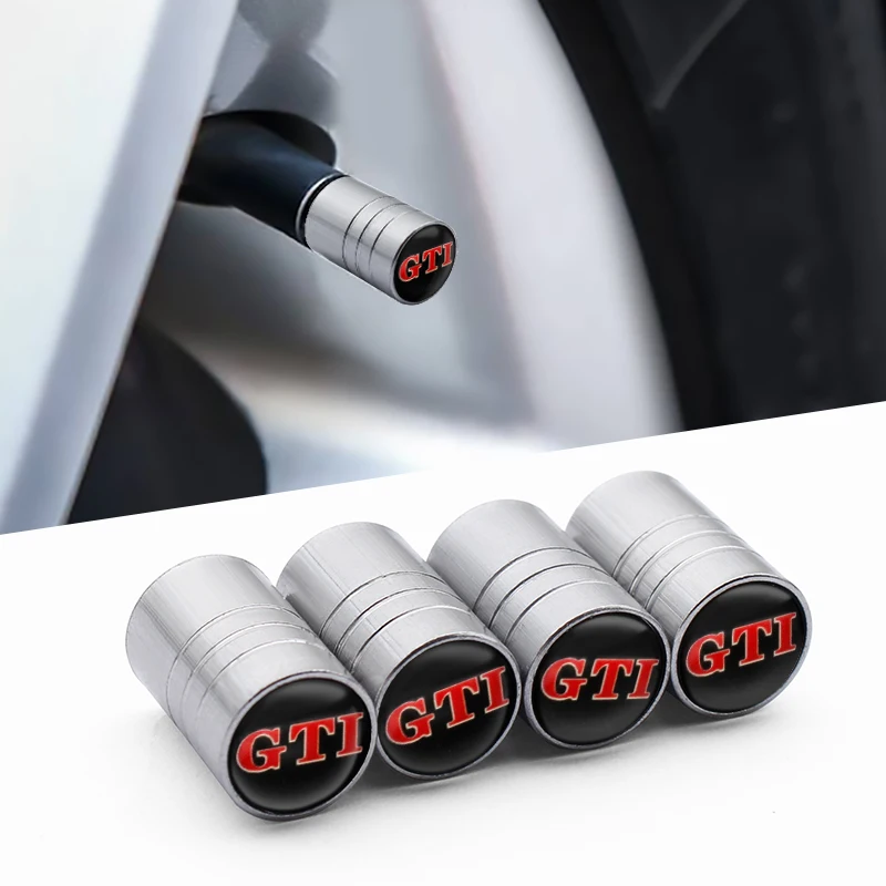 4PCS Car Goods Automobile Wheel Tire Cover Valve Valve Cap For GTI