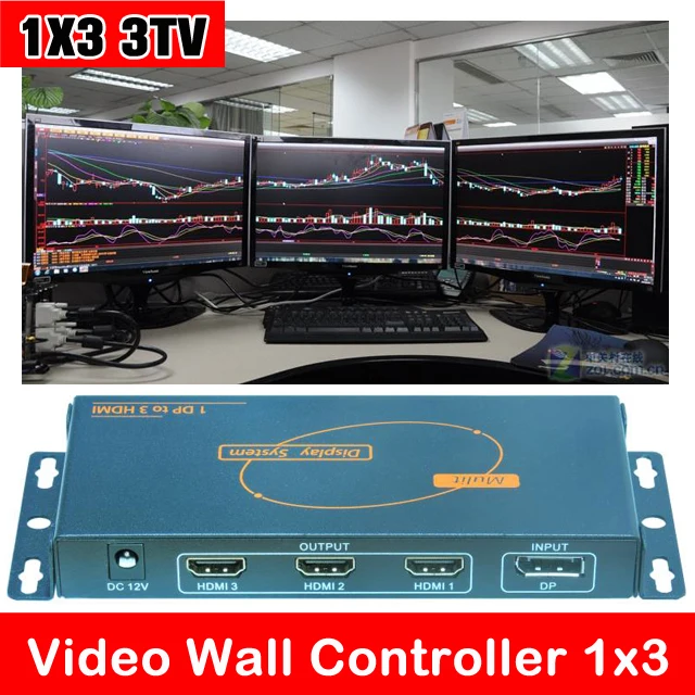 YUOUT-HDMI/ DP 비디오 월 컨트롤러, 1x3 1x2, 스톡 마켓 3 TV 프로세서