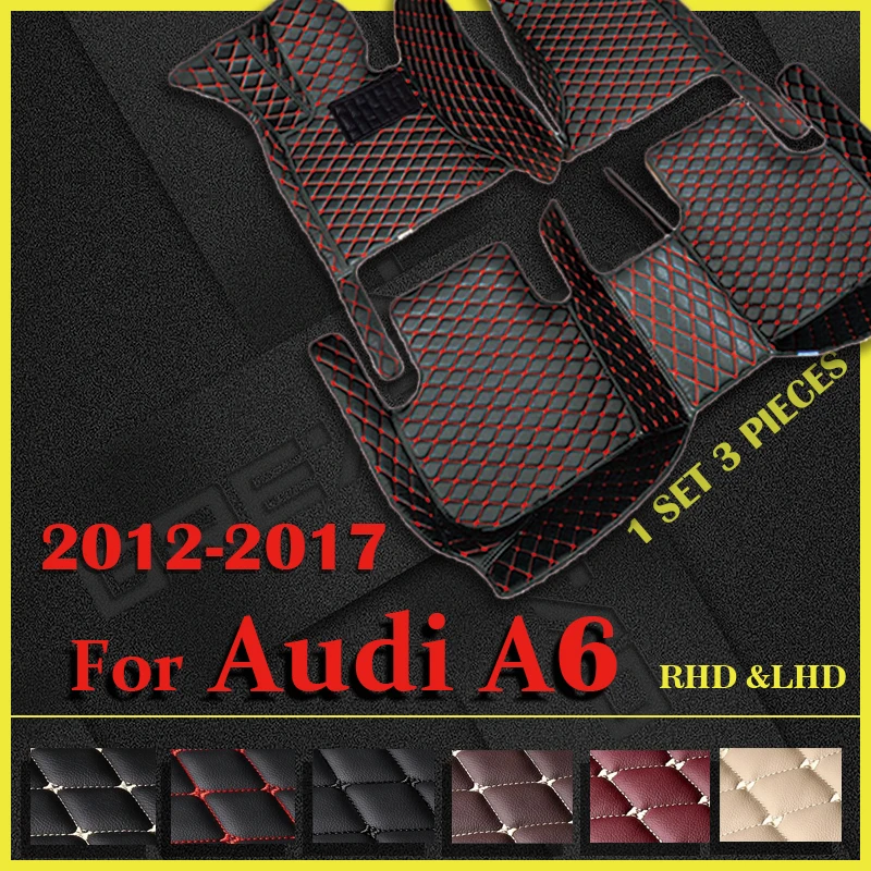 Car Floor Mats For Audi A6 Sedan 2012 2013 2014 2015 2016 2017 Custom Auto Foot Pads Automobile