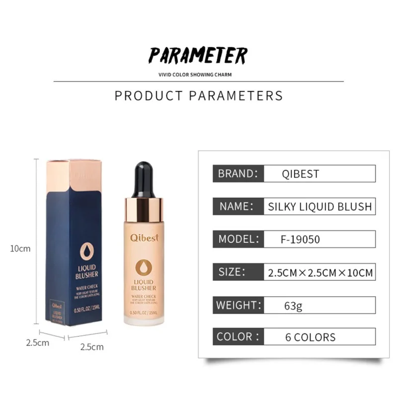 6colors Moisturizing Brightening Natural Temperament Liquid Blush Румяна Natural Blush Dish For Women Girl Румяна Для Лица