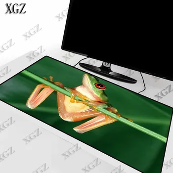 

XGZ Animal Frog Redeyed Tree Speed Lock Edge Large Natural Rubber Mouse Pad Waterproof Game Desk Mousepad Mat for CSGO Dota LOL
