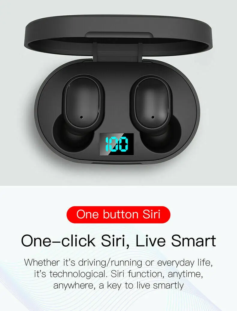 A6S TWS Bluetooth 5 0 Wireless Mini HiFi In Ear Earphones Earbuds for iOS Android Phone accessories Wireless Earphones