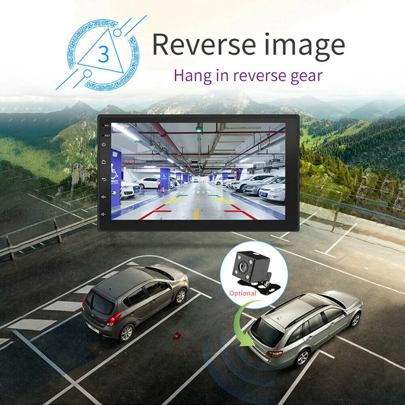 7 дюймов 2Din Android8.1 автомобильный стерео MP5 плеер FM с радио, GPS, WiFi, Bluetooth, головное устройство+ Камера
