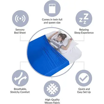

Hot-selling children's sensory compression bed sheet stress relieve help sleep to and E1E3