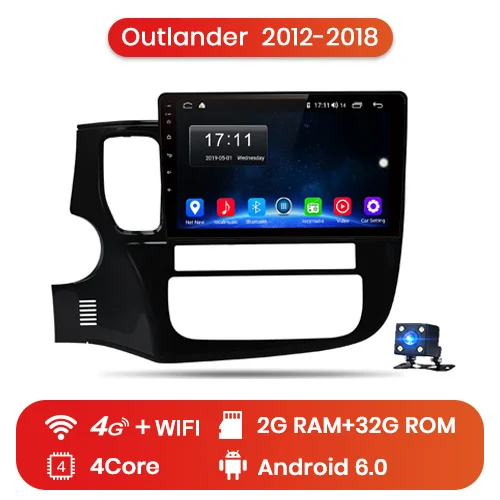 Junsun 2G+ 32G Android 8,1 для Mitsubishi Outlander 3 2012- Авто 2 din Радио стерео плеер Bluetooth gps навигация - Цвет: 2-32GB for 4G