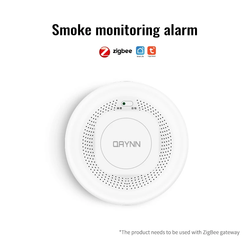 NEW tuya smart ZigBee fire Smoke Detector Network Alarm High-sensitivity temperature smoke sensor compatible with smart life APP emergency pendant alarm Alarms & Sensors