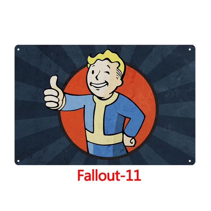Ретро металлический оловянный плакат с подписью fallout 3 4 Игра металлический знак паб домашняя доска металлический винтажный домашний Декор настенный Декор Бар Украшение
