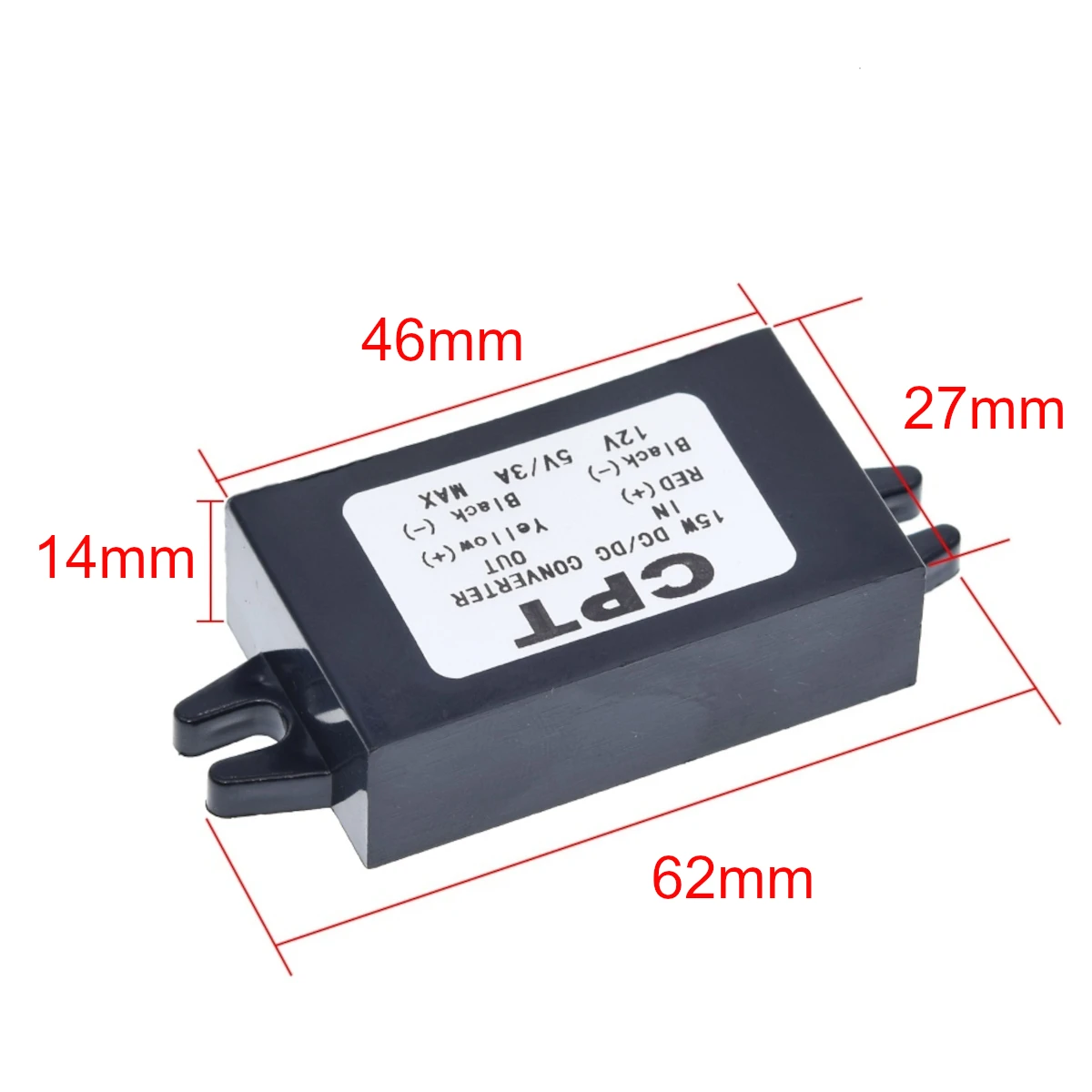 DC 12V a 5V 3A 15W adattatore regolatore convertitore USB step down per
