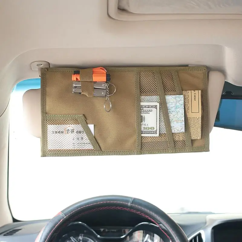 Molle автомобильный солнцезащитный козырек Органайзер сумка козырек автомобиля панель EDC инструмент CD чехол для хранения держатель авто Интерьер стиль