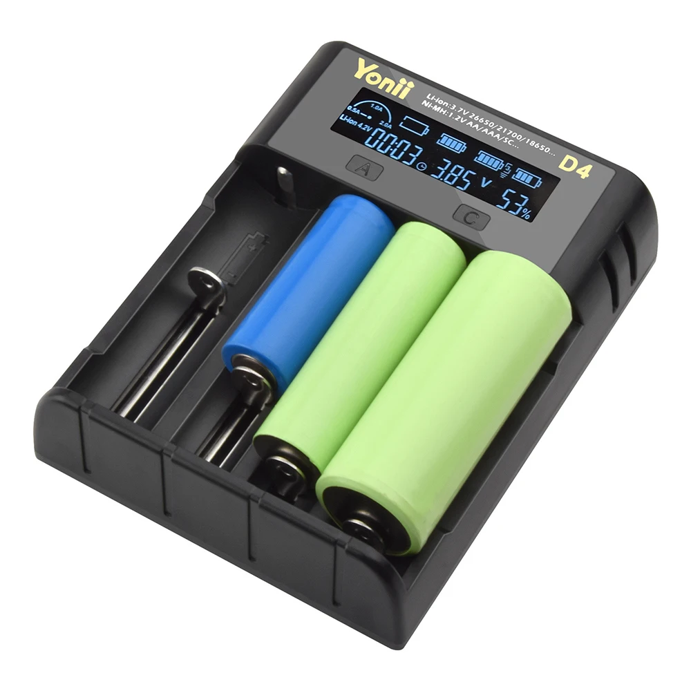 YONII зарядное устройство для 18650 18500 lcd 3,7 v зарядное устройство+ 16 шт. aa батарея 2200mah nimh аккумуляторы 1,2 v aa