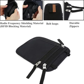 

Travel Neck Pouch Passport Holder RFID Blocking Neck Wallet Wallets for Cards Money Passport Phone Documents UND Sale