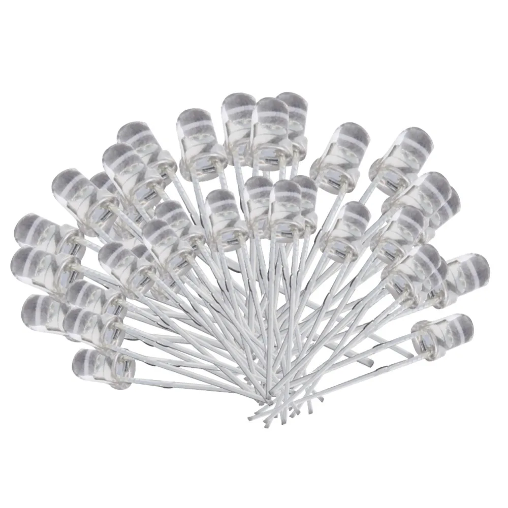 Othmro Hot 150-1000 PCS 3mm LED Diode Lights Bright Emerald Light Emitting Lighting Bulb Round Head Lamp Bead 2 Pin Led Diode